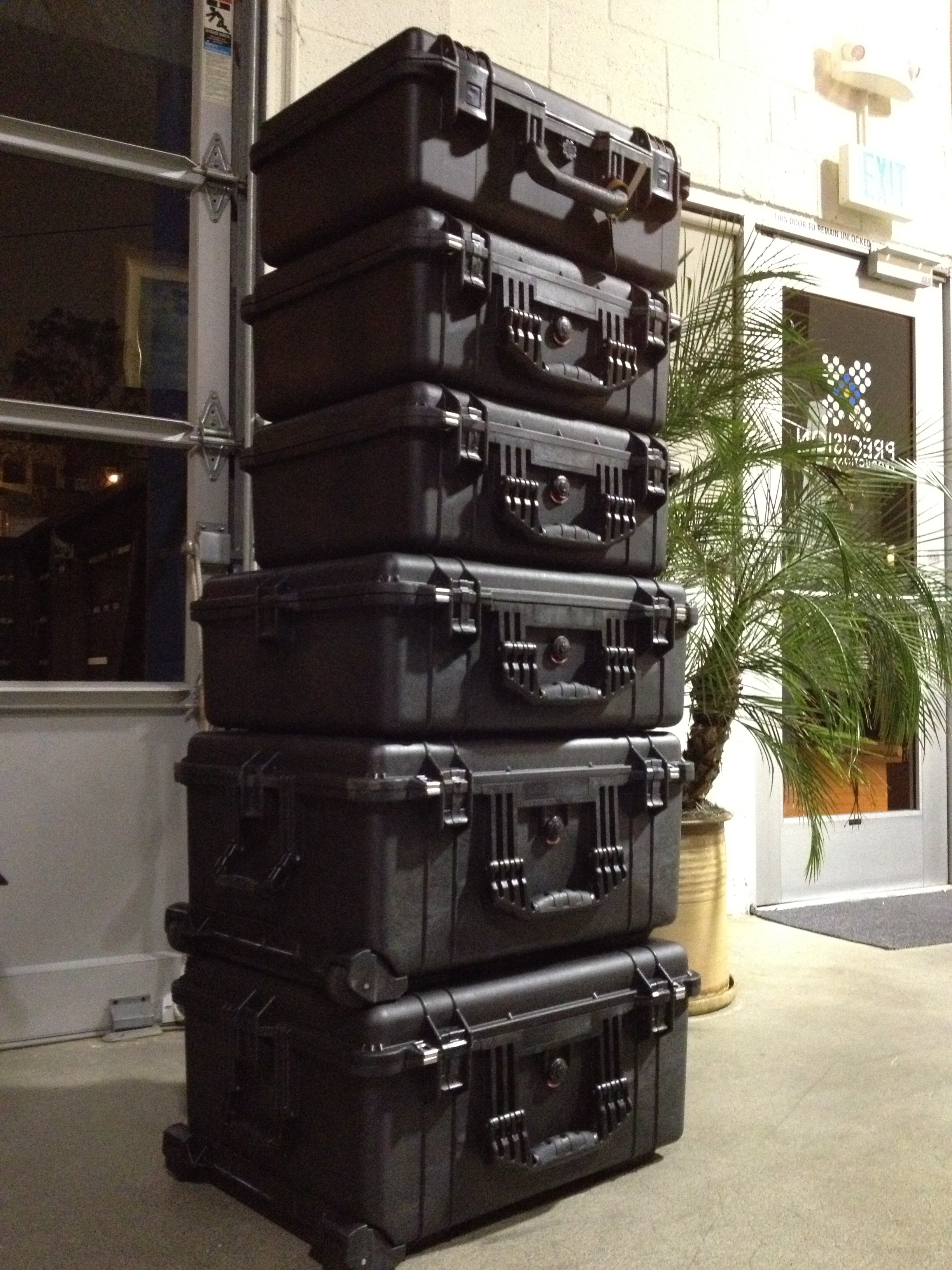 Pelican cases stacked